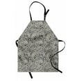 thumbnail image 1 of Vintage Apron Ornate Romantic Roses Pattern Lace Style Backdrop and Victorian Inspirations, Unisex Kitchen Bib Apron with Adjustable Neck for Cooking Baking Gardening, Dark Taupe Cream, by Ambesonne, 1 of 3