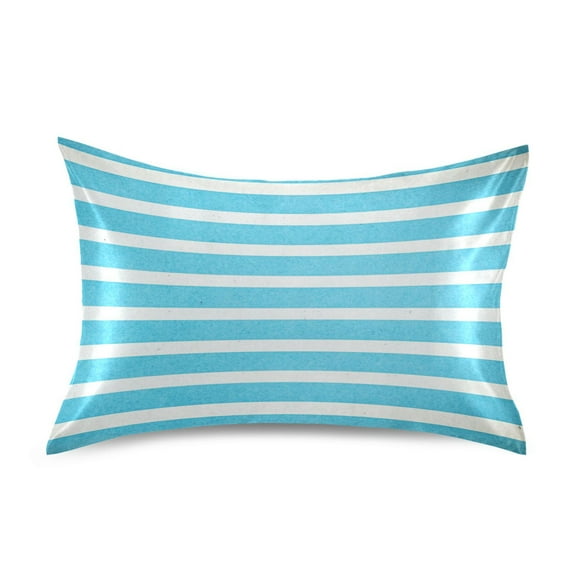 Vintage Aqua Standard Size Satin Pillowcase 20''x26'' Double-Sided Print Soft Wrinkle Resistant