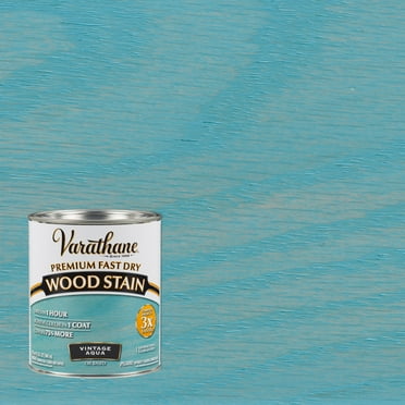 Vintage Aqua, Varathane Premium Fast Dry Wood Stain-297427, Quart