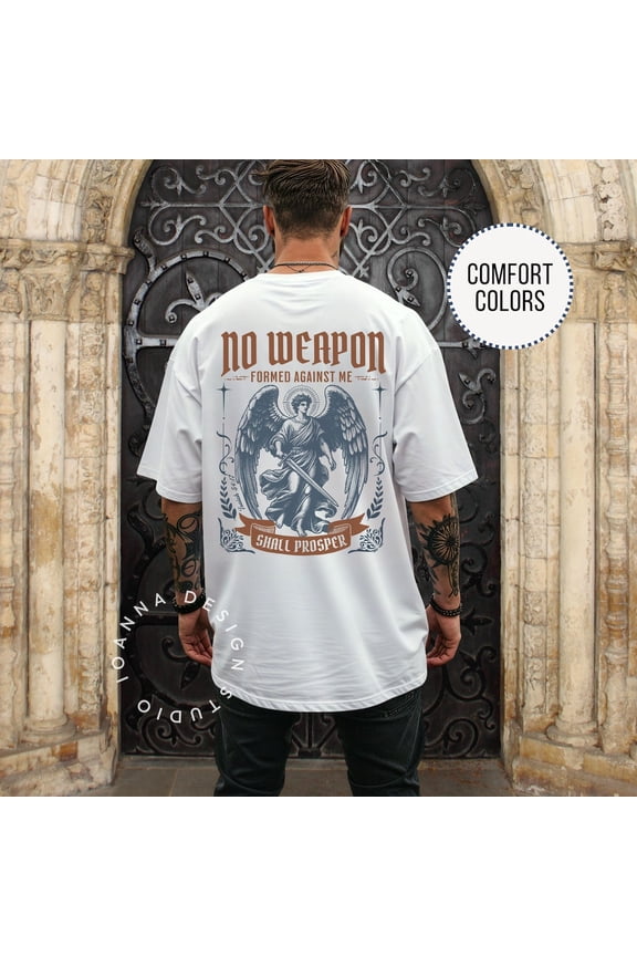 Vintage Archangel St Michael Bible Scripture Prayer Study Jesus Faith Birthday T-Shirt