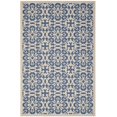 thumbnail image 1 of Vintage Area Rug Runner Floor Carpet, Indoor Outdoor, Rectangular, 9x12, Blue Beige, Modern Contemporary Urban Design, Living Lounge Room Hotel Lobby Hospitality, 1 of 9