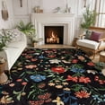 thumbnail image 1 of Vintage Area Rug for Living Room, Floral Washable Rugs Low Pile, Soft Non Slip Vintage Carpet for Living Rooms, Bedroom, 1 of 8