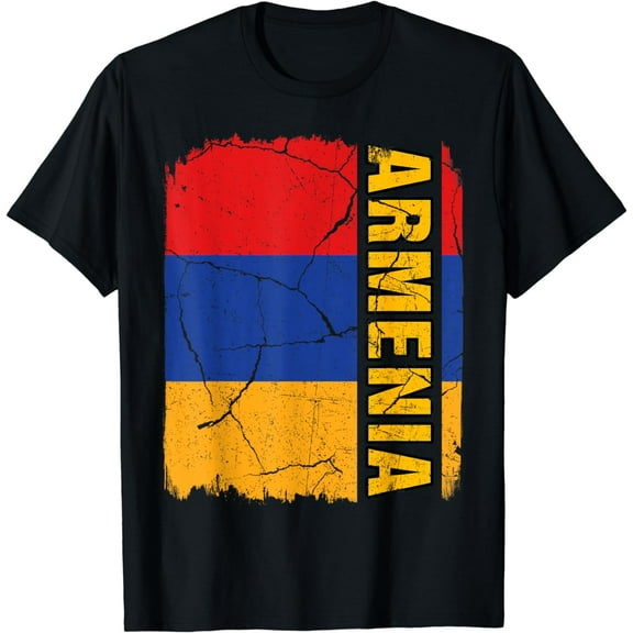 Vintage Armenian Flag Armenia Pride Roots Heritage Gift T-Shirt