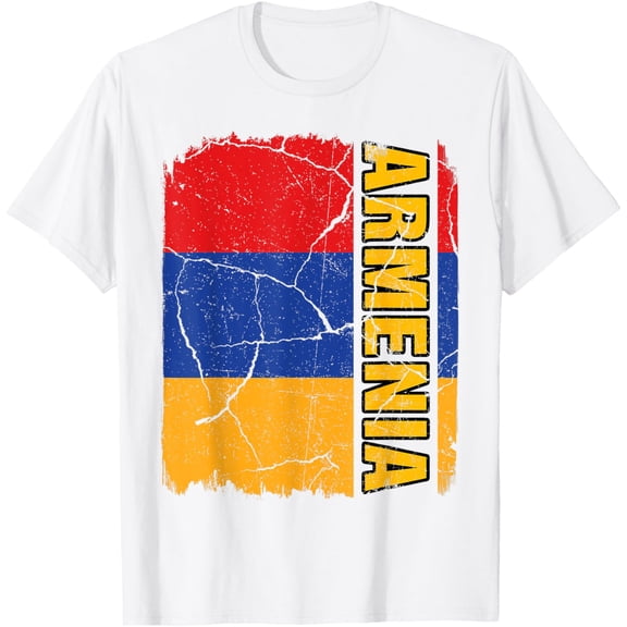 Vintage Armenian Flag Armenia Pride Roots Heritage Gift T-Shirt