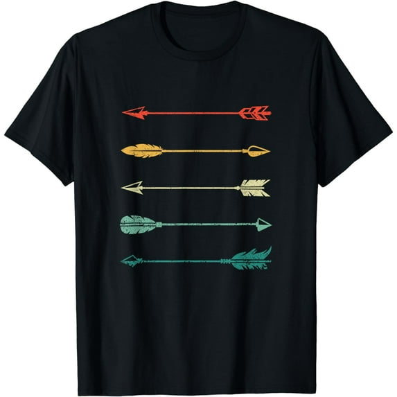 Vintage Arrow Traditional Archery Arrows Bow Hunting Retro T-Shirt