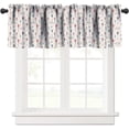 thumbnail image 1 of Vintage Arrows Window Valance Colorful Geometric Triangles Arrows Feathers Boho Style Curtain Valance for Kitchen Decor Rod Pocket 54"x18", 1 of 5
