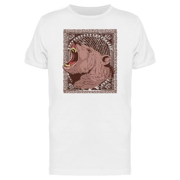 Vintage Art Feeling Grizzly Roar Tee Men's -Image by Shutterstock