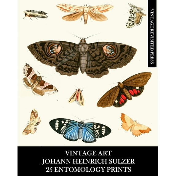 Vintage Art: Johann Heinrich Sulzer: 25 Entomology Prints: Insect Ephemera for Framing, Home Decor, and Collages, (Paperback)