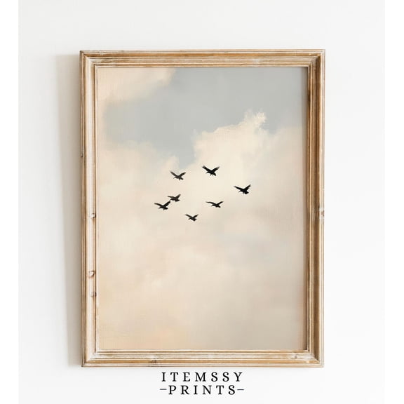 Vintage Art Poster, Cloud, Timeless Wall Art For Living Room, Elegant Home Decor, Antique,Inspired Artwork, 8x12 UNFRAMED