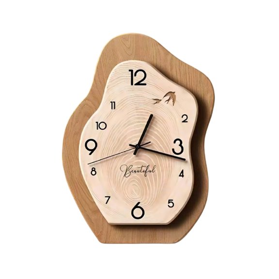 Vintage Art Table Clock, Decorative Picture Desk Clock for Home and Office
