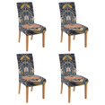 thumbnail image 1 of Vintage Artistic Paisley Bohemian Dining Chair Covers Set of 4 Colorful Floral Ethnic Retro Decorative Pattern Washable Polyester Stretch Slipcovers Removable Protector for Classic Dining Room, 1 of 7