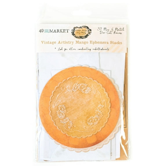 Vintage Artistry In Mango Ephemera Stack-