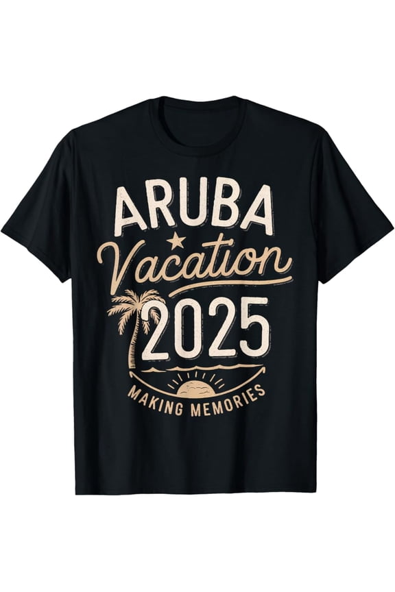 Vintage Aruba Cruise 2025 Family Trip Beach Friends Vacation 2025 T-Shirt - Perfect Gifts For Everyone