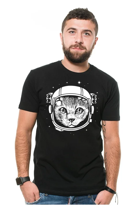 Vintage Astronaut Cat T-Shirt Space Cat Tee Shirt Astro Cat Birthday T-Shirt Cat Lover - Perfect Gifts For Everyone