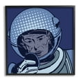thumbnail image 1 of Vintage Astronaut Portrait Retro Blue Pop Space Helmet Novelty Framed Art Print Wall Art, 17x17, 1 of 7