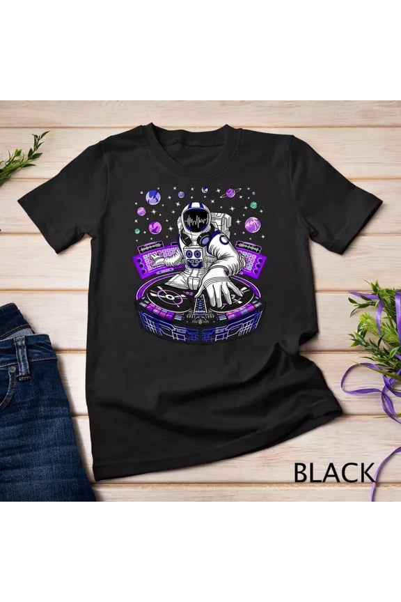 Vintage Astronaut Psychedelic Music Dj Psytrance Techno Edm Festival Unisex T-Shirt - Birthday Gifts