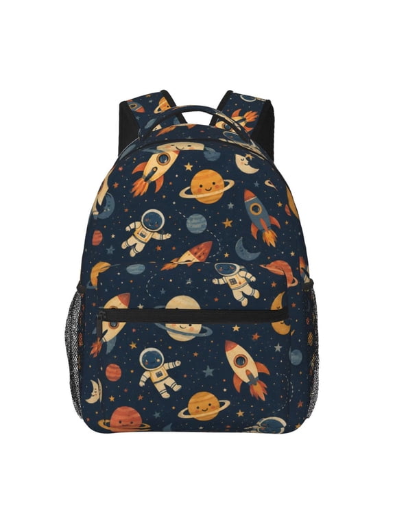 Vintage Astronaut Rocket Backpack Lightweight Travel Bag for Men and Women