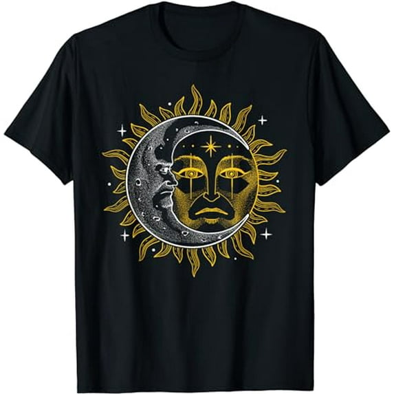 Vintage Astronomy Stars Sun Moon Planets Astronaut Alien T-Shirt