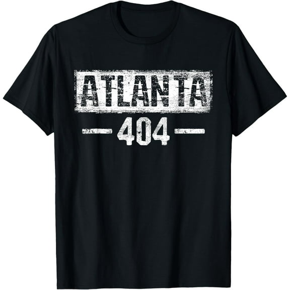 Vintage Atlanta 404 Area Code ATL Georgia T-Shirt