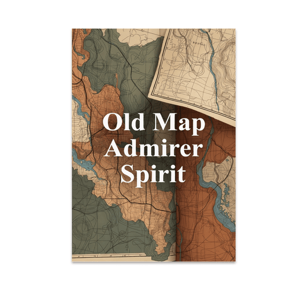 Vintage Atlas Wall Decor - Old Map Admirer - 13x19 Poster Print