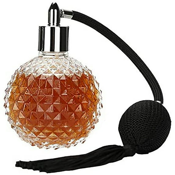 Vintage Atomizer Spray Bottle Perfume Bottle-100ml/3.4oz Empty Refillable Perfume Atomizer Glass Bottle Great for Home Decoration Cocktail