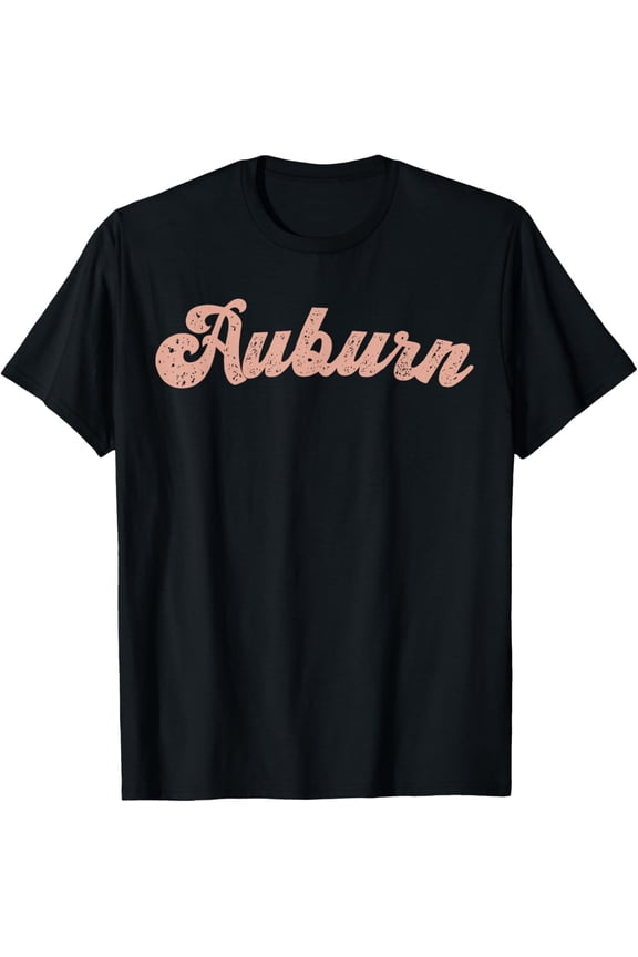 Vintage Auburn Alabama Home State Souvenir Retro T-ShirtMen and women, White Black T-shirt, size: Extra large S-2033XL