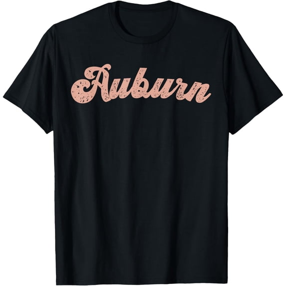 Vintage Auburn Alabama Home State Souvenir Retro T-ShirtMen and women, White Black T-shirt, size: Extra large S-2033XL