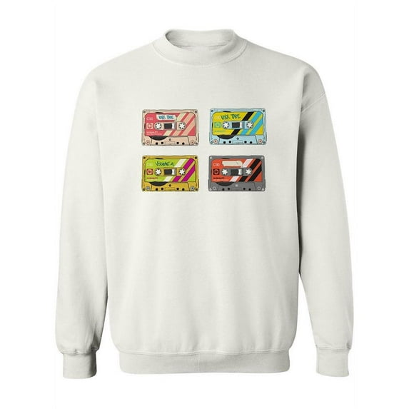 Vintage Audio Cassettes Sweatshirt Women -Image by Shutterstock, Female x-Large