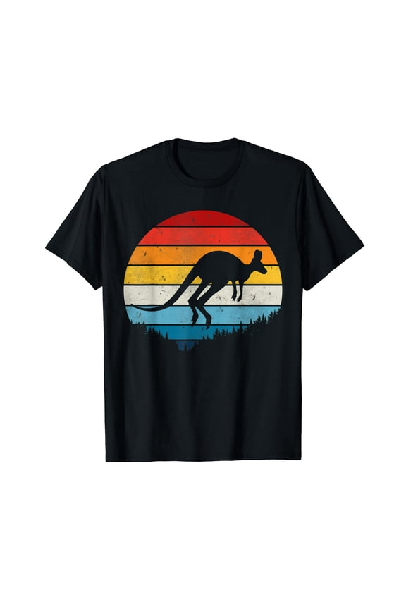 Vintage Australia Kangaroo Retro Outback Aussie Sunset Gift T-Shirt