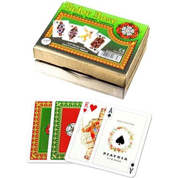 Vintage Austrian Tudor Rose playing cards made by Piatnik - 2 decks