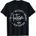 thumbnail image 1 of Vintage Autism Accept Adapt Advocate Autism Quotes Sayings T-Shirt, 1 of 4