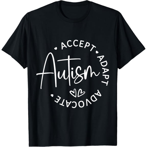 Vintage Autism Accept Adapt Advocate Autism Quotes Sayings T-Shirt
