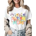 thumbnail image 1 of Vintage Autism Support Mom Life Graphic Tees Womans Casual Tshirt Tops Black/White S-5XL, 1 of 4