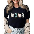 thumbnail image 1 of Vintage Autism Support Mom Life Graphic Tees Womans Casual Tshirt Tops Black/White S-5XL, 1 of 4
