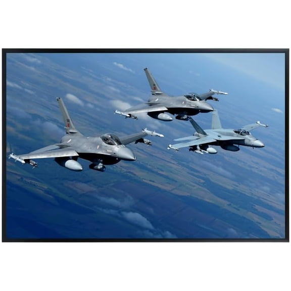 Vintage Aviation F16 Fighter Jet Metal Tin Wall Sign, 8 x 12 Inch