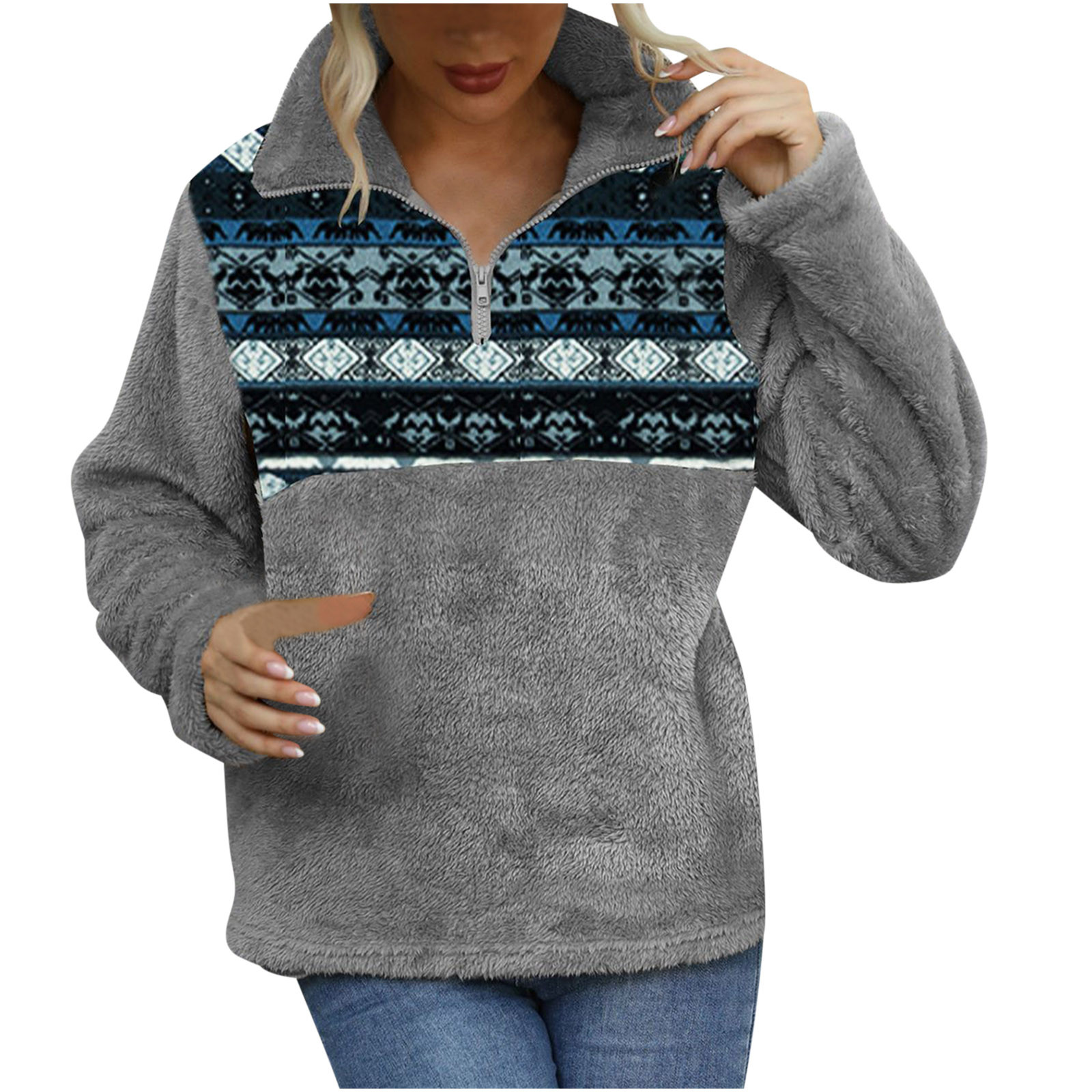 Vintage fleece sweater cheap