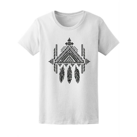 Vintage Aztec Tribal Patterns T-Shirt Women -Image by Shutterstock, Female Medium