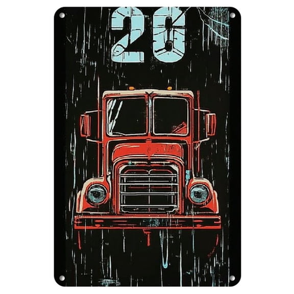 Vintage Back to the Future DeLorean Tin Sign - 8x12 Inches - Retro Style, Weatherproof Metal Wall Decor for Indoor & Outdoor Use - Ideal for Garage, Home, Bar, Club, Farm, Garden