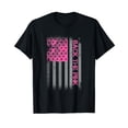 thumbnail image 1 of Vintage Back The Pink American Flag Breast Cancer Awareness T-Shirt, 1 of 5