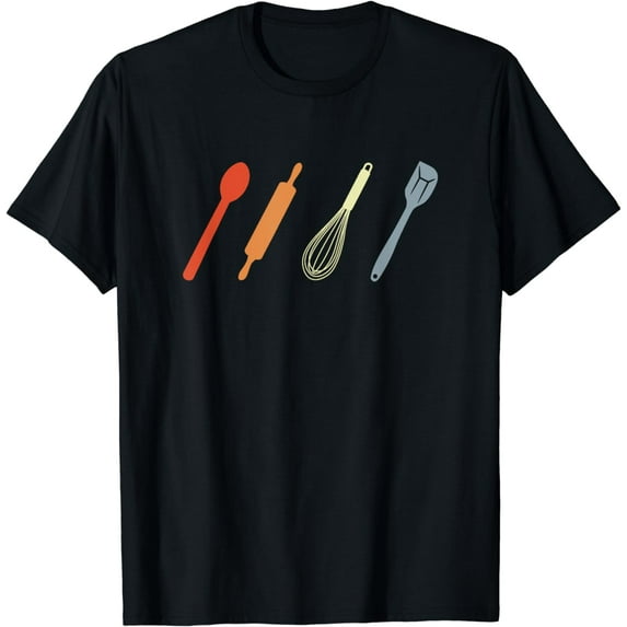 Vintage Baking Tools Sketch Baking Lover Pastry T-Shirt