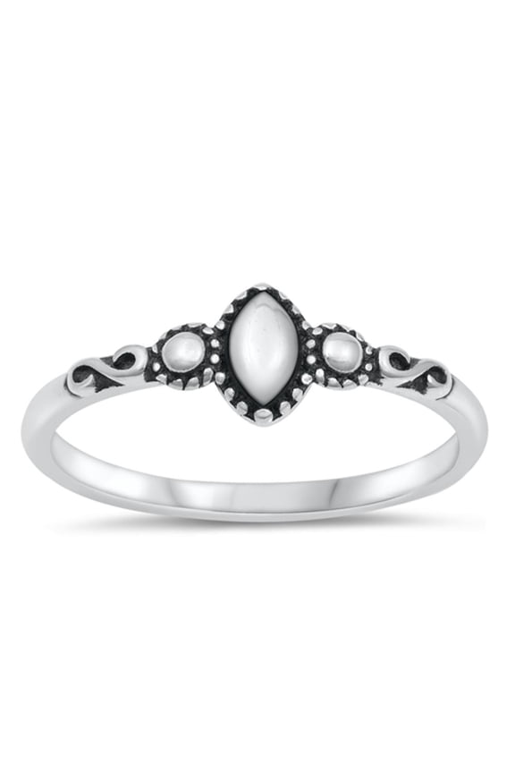 Vintage Bali Infinity Bead Ring .925 Sterling Silver Band Jewelry Female Male Unisex Size 4