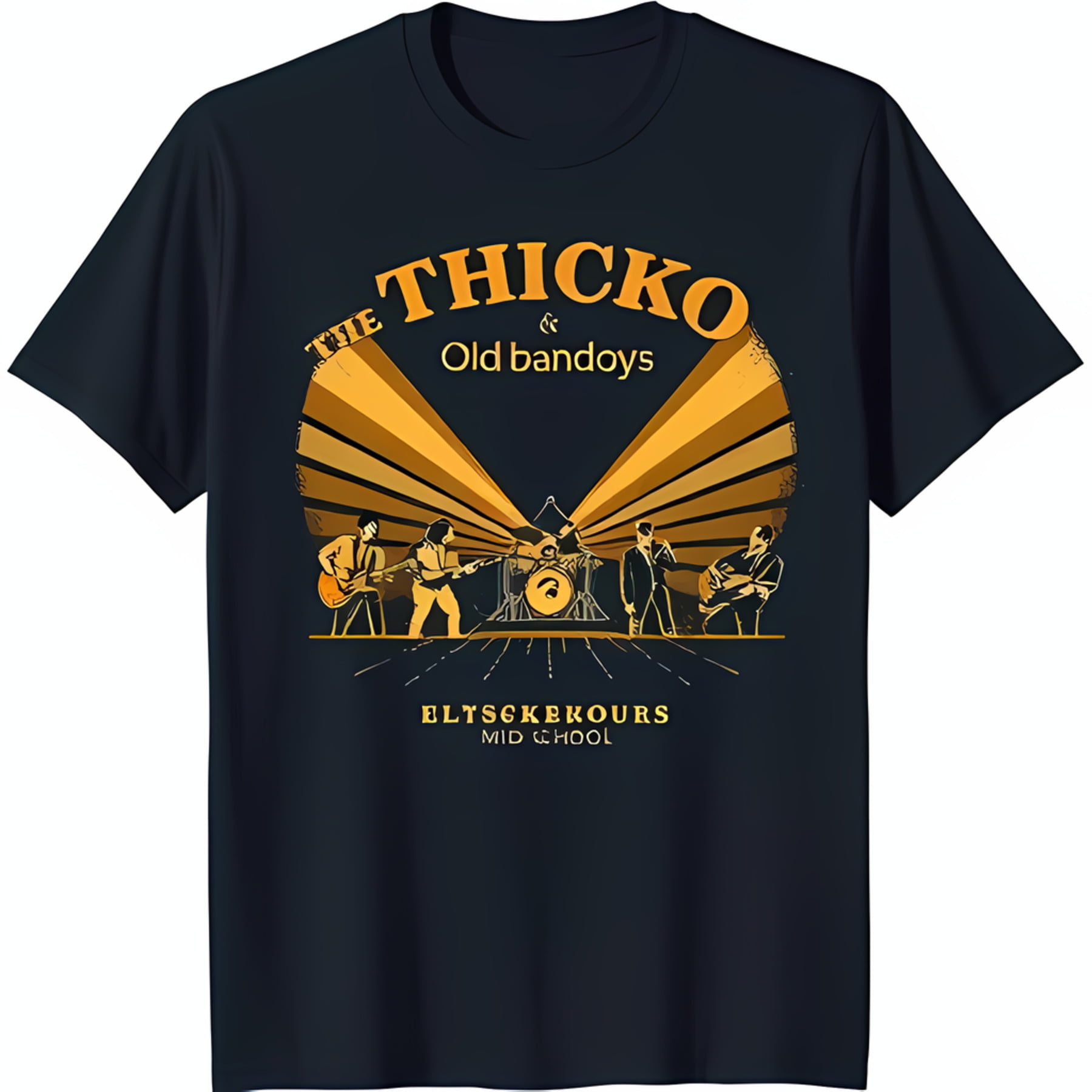 Vintage Band Graphic Tee The Thicko & Old Bandoys Retro Style