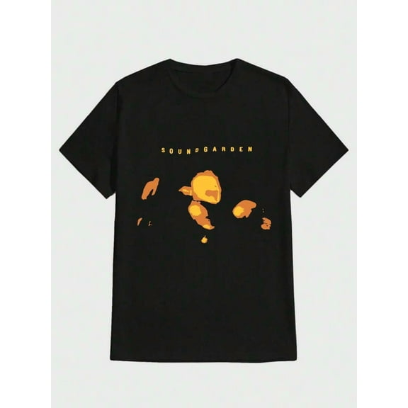 Vintage Band T-Shirt Casual Digital Print Pure Heavy Cotton T Shirt