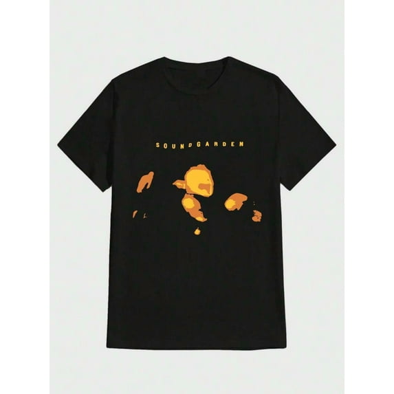 Vintage Band T-Shirt Casual Digital Print Pure Heavy Cotton T Shirt