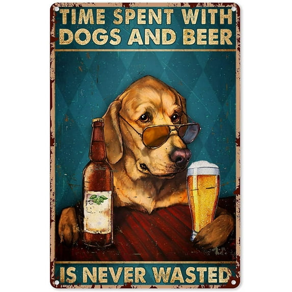 Vintage Bar Metal Sign Good Beer House Tin Poster Home Club Garage Room Wall Decoration Plaque Gift Decor8x12 Inches