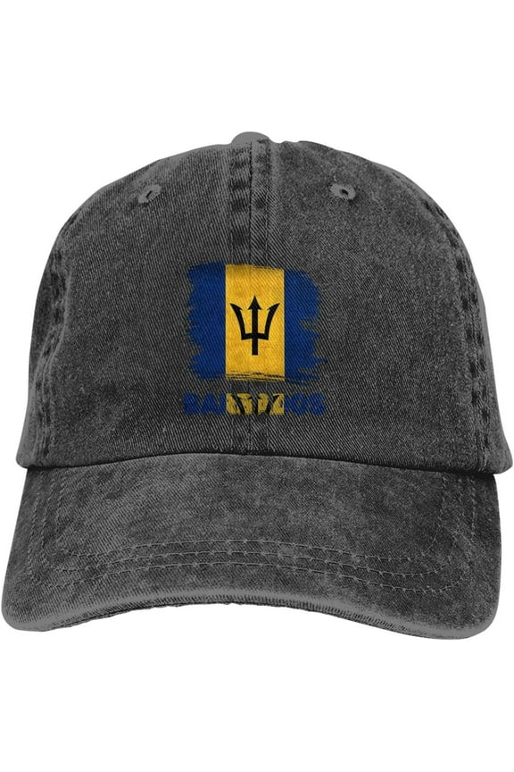 Vintage Barbados Barbadians Flag Casquette Hat Dad Trucker Flat Bill Baseball Cap for Men Women Adjustable