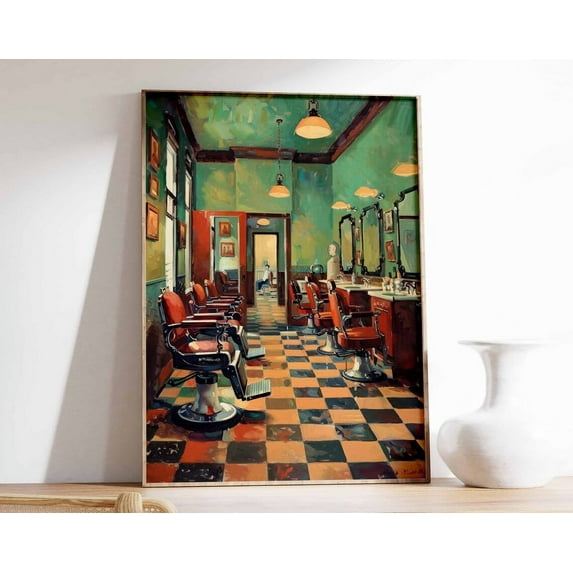 Vintage Barbershop Poster, Retro Barber Wall Art, Hairdressing Print, Classic Barbershop Decor, Barber Shop Poster, Nostalgic Wall Art Wall Art, Modern Wall Decor, 8x12 UNFRAMED