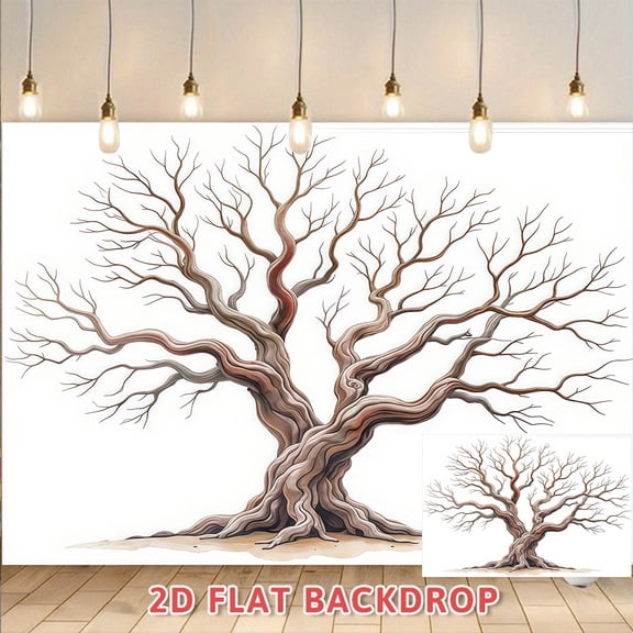 Vintage Bare Tree Backdrop, Halloween Themed Party Decor Banner, Photography Studio Shooting Background Wall, Living Room Bedroom Wall Decor Hanging Cloth