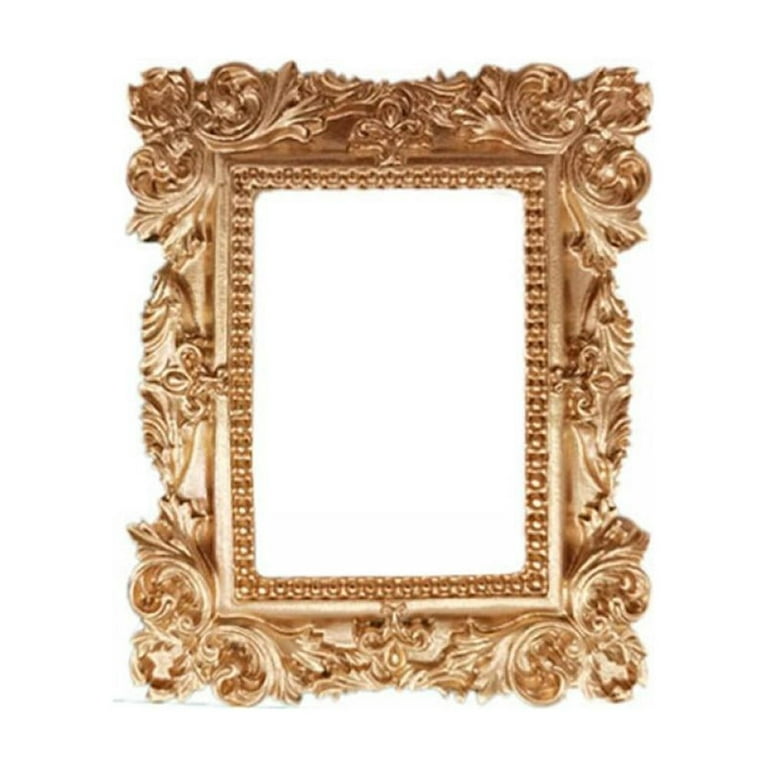 Metal Glass Photo Frame Golden Iron Pictures Stand 4 6 7 Inch Home  Decoration