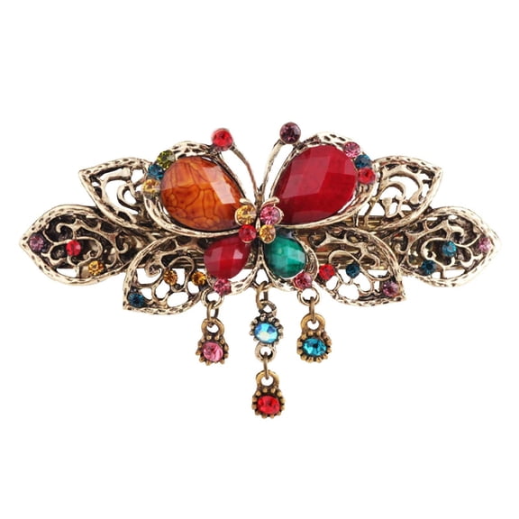 Vintage Barrettes Lot Barrettes for Girls Metal Bohemian Hair for Ponytail Vintage Hair Rollers for Long Hair Hair Clips Barrettes Big Women's Retro Butterfly Hairpin Hairpin Hairpin Hair Fork